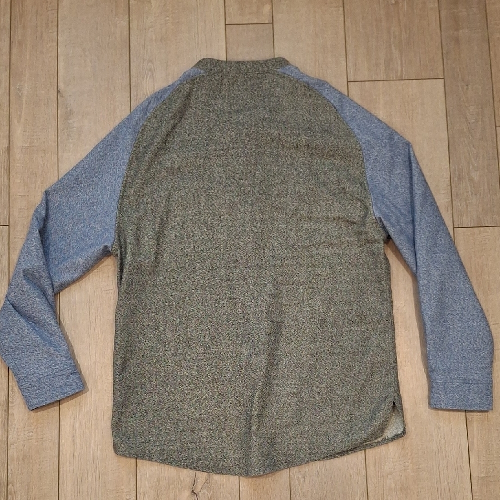 Wolf & Man Gray and Blue Long Sleeve Over Shirt Size XL - Picture 7 of 8